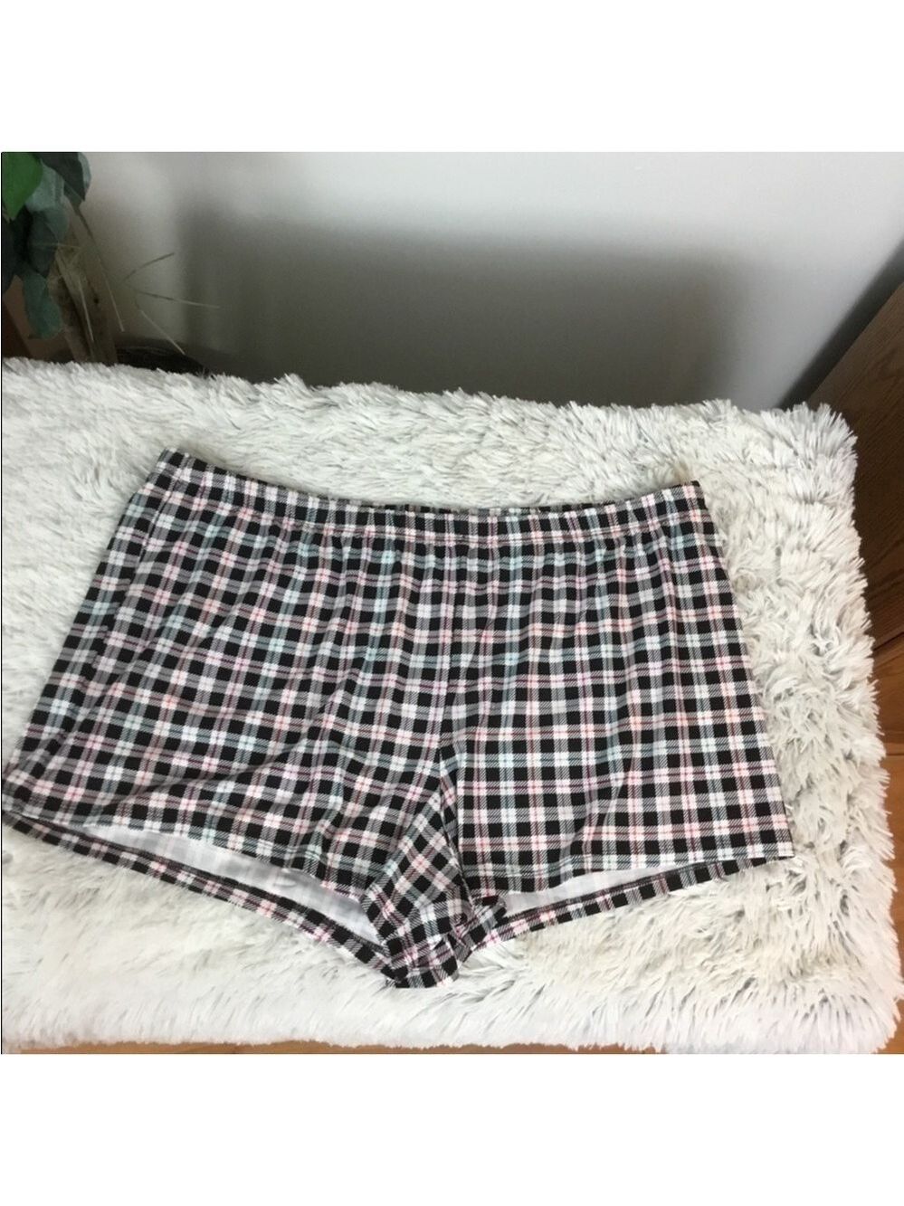 Kohl’s 2-Pack Sleep Shorts – Love Print & Plaid – Size 3X – Pajama Shorts - Picture 5 of 14